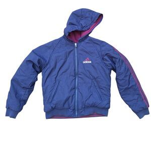 Vintage 90s Adidas Reversible Windbreaker puffer style jacket Size M